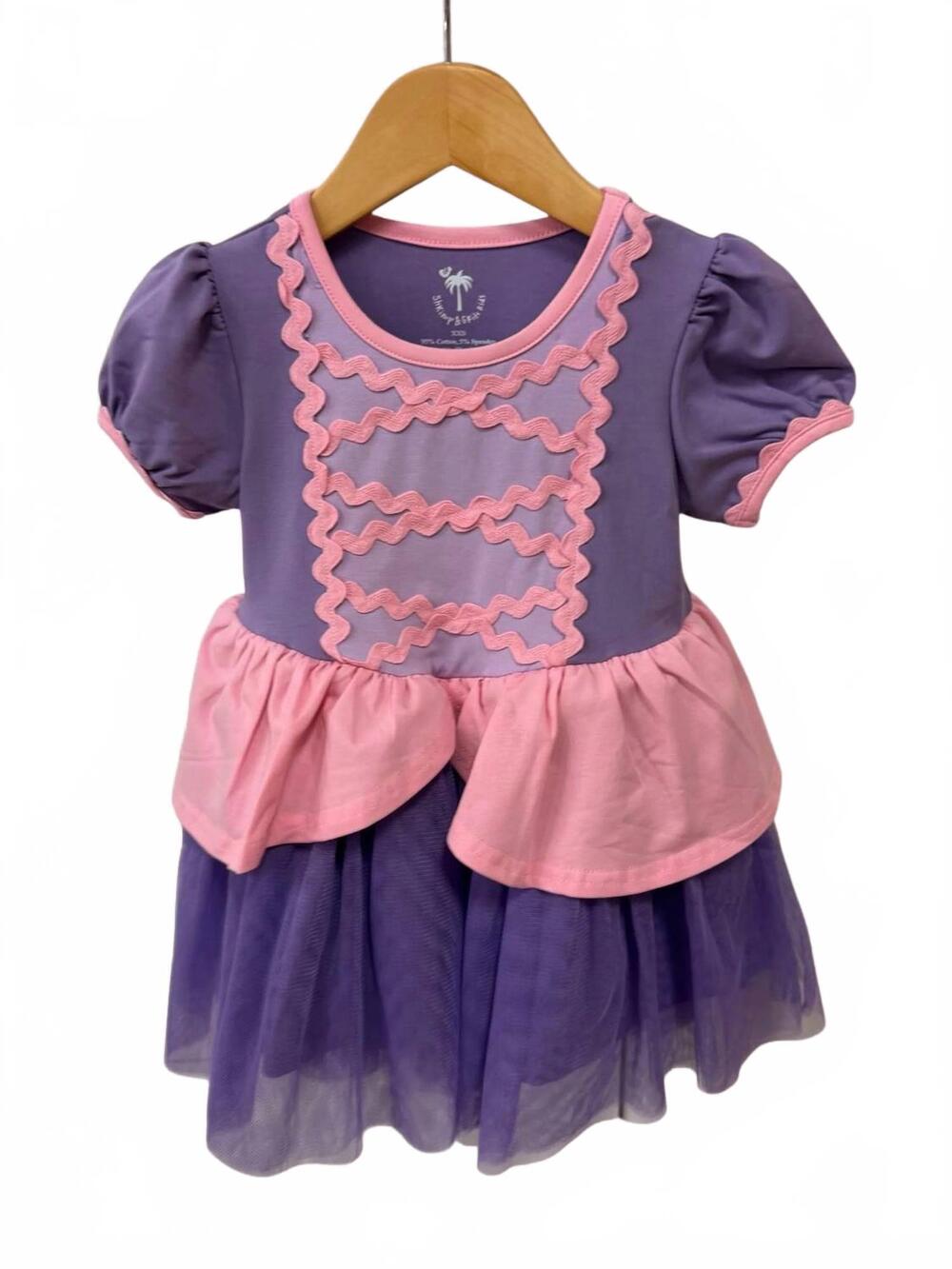 NEW SHRIMP AND GRITS KIDS girl's princess dress in purple
